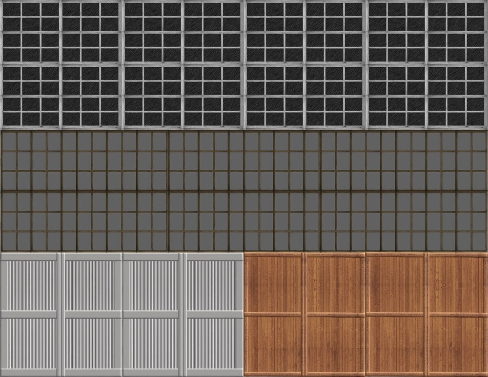 O Scale Industrial Windows and Loading Dock Doors - Model Train Scenery Sheets