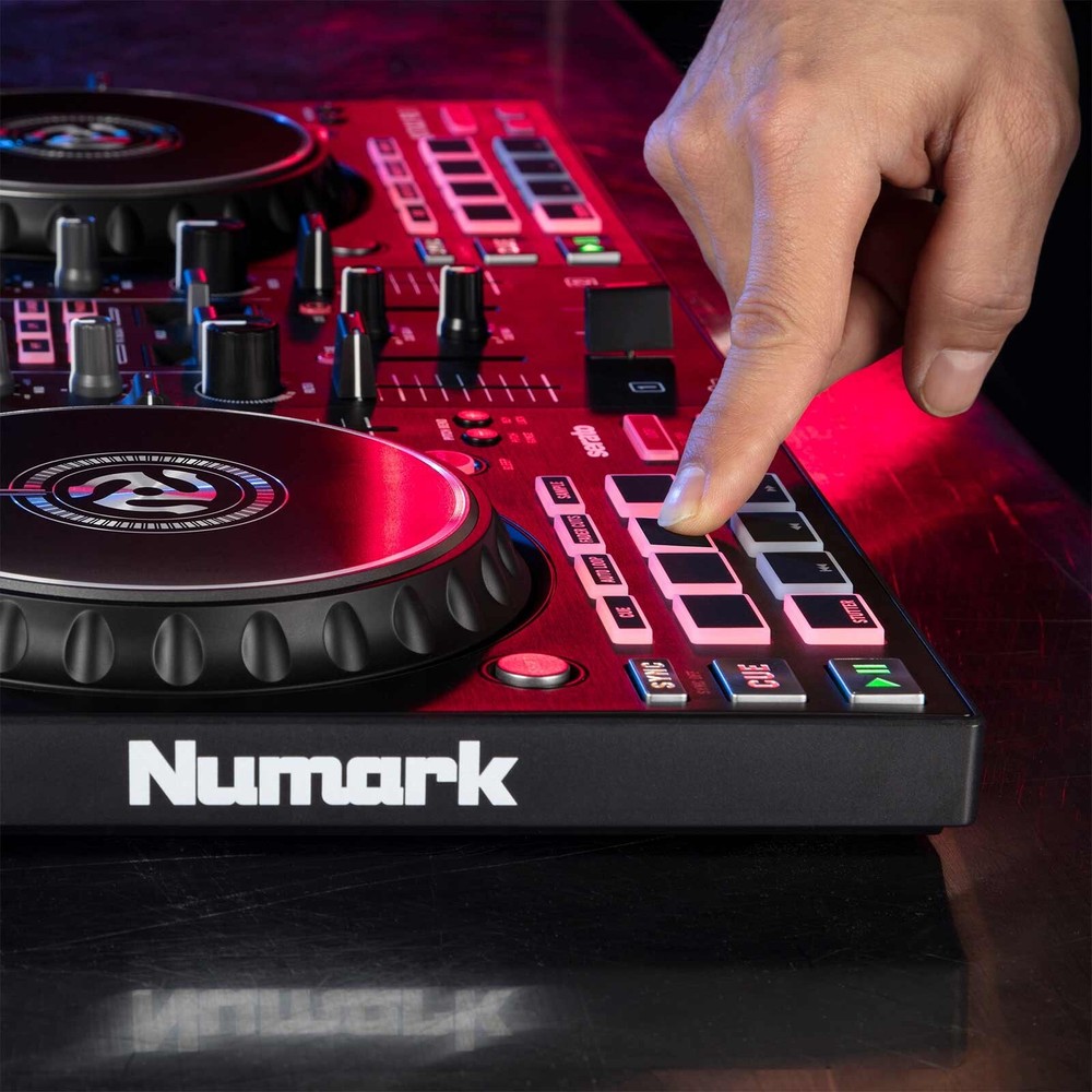 Numark Mixtrack Pro FX 2-Deck DJ Controller Starter Pack w Speakers, Microphone