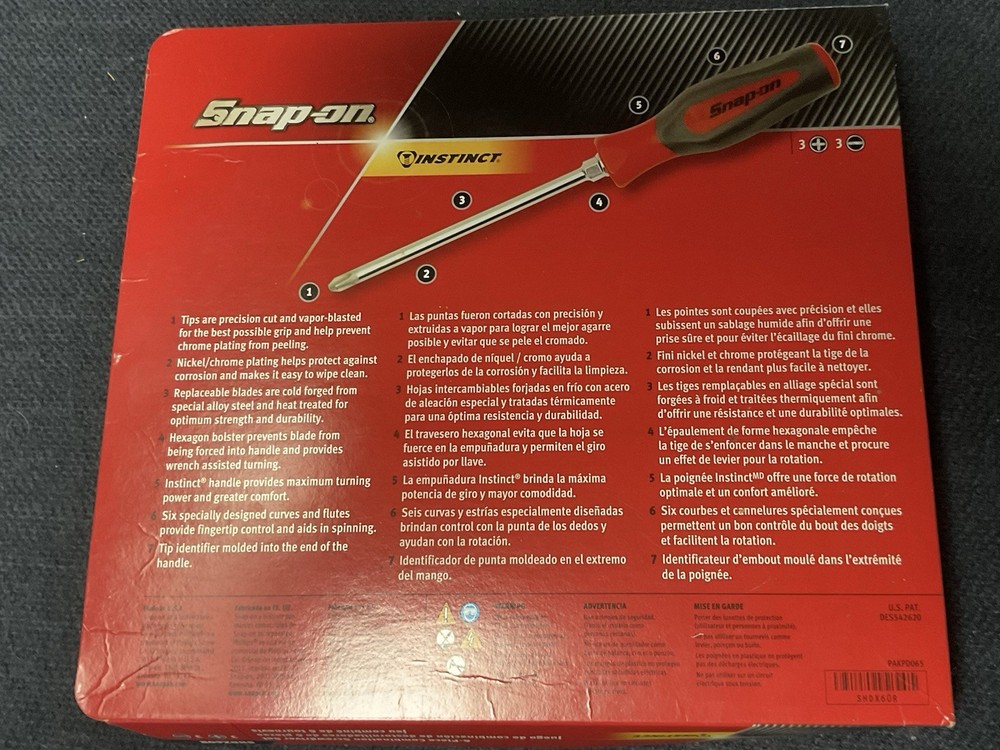 SNAP-ON INSTINCT Screwdriver Set 6 Piece Set