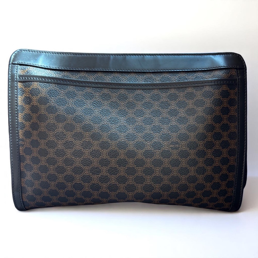 CELINE Clutch Bag Macadam Authentic