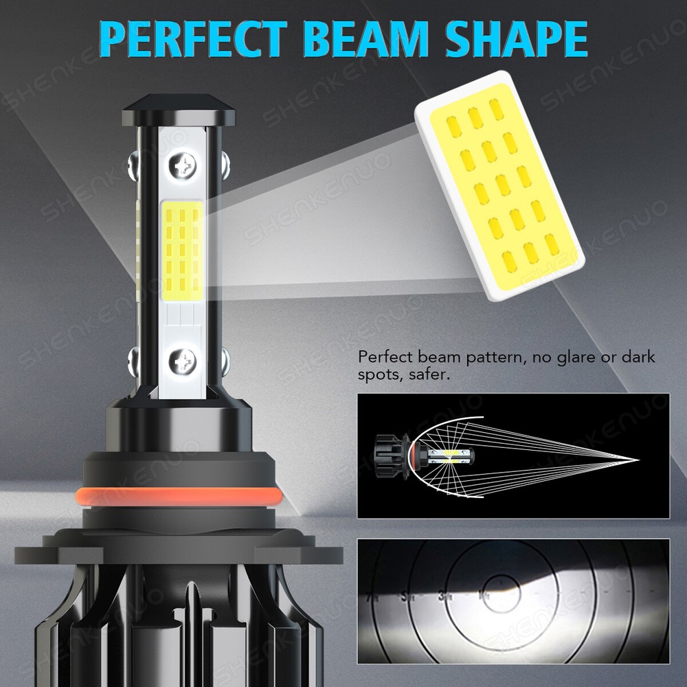 For 2016 2017 2018 Dodge RAM 1500 2500 3500 LED Headlight High/Low Beam Bulbs