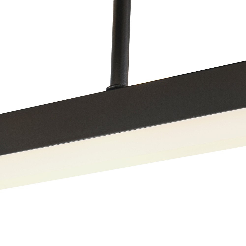 Ceiling Light Black Square Flush Mount Remote Control Dimmable Rectangle