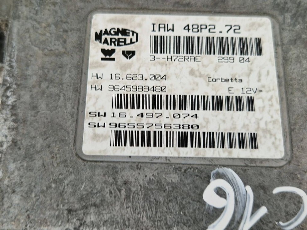 Citroen C3 2006 Engine Control Unit/Module 9655756380 kW BVV2087