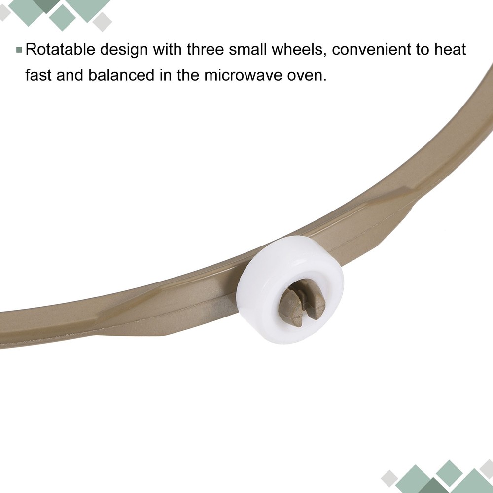 Microwave Oven Turntable Support Circle Glass Plate Roller Bracket Brown 2Pcs