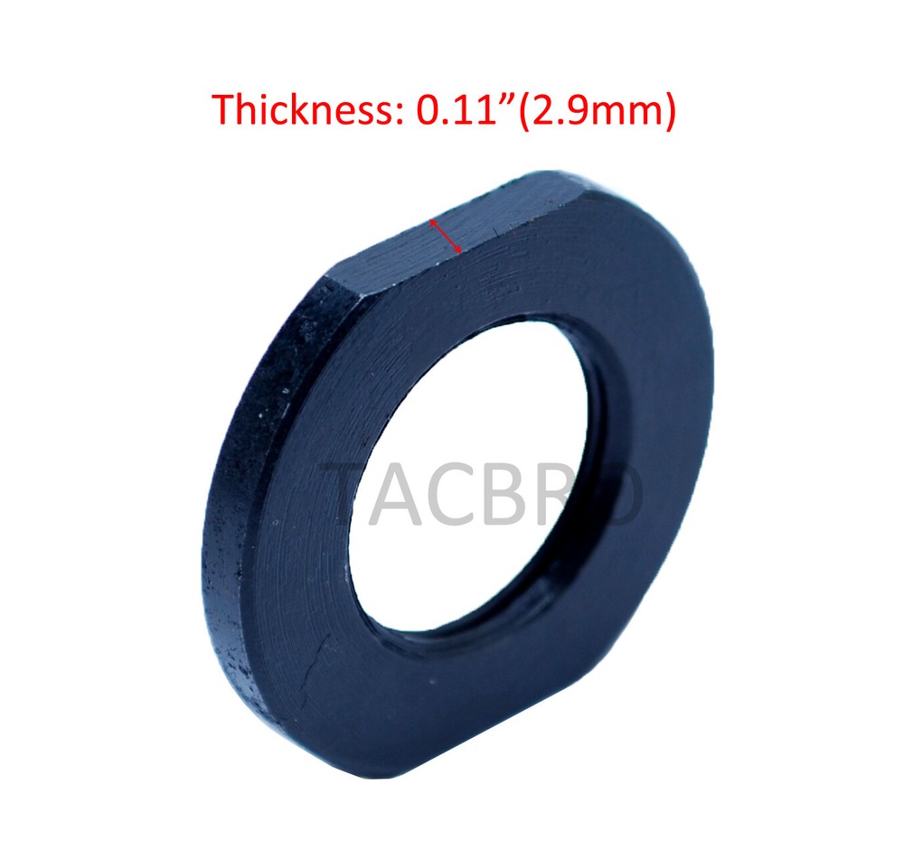 New 37/64x28 Thread Super Thin Jam Nut for .45 Muzzle Brake Steel Black