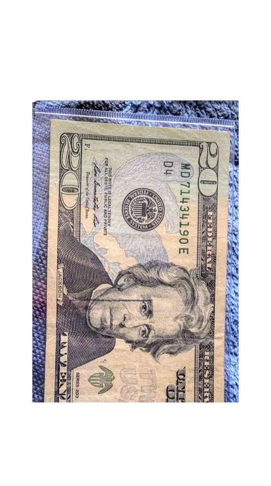 $20-Bill Ink Stripe Error (Series 2013)