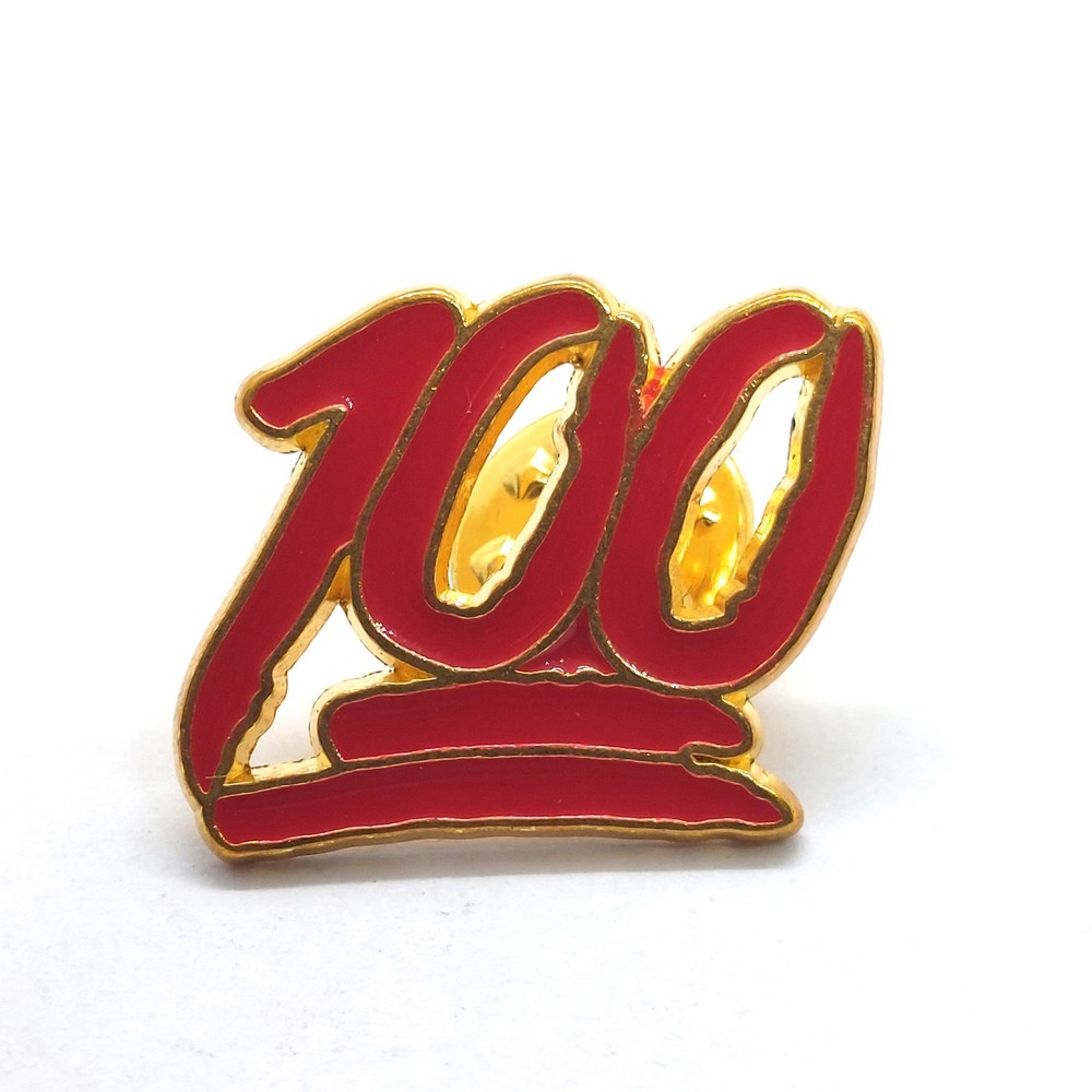 100 Script Celebration Pin Centennial Milestone Award Event Collectible