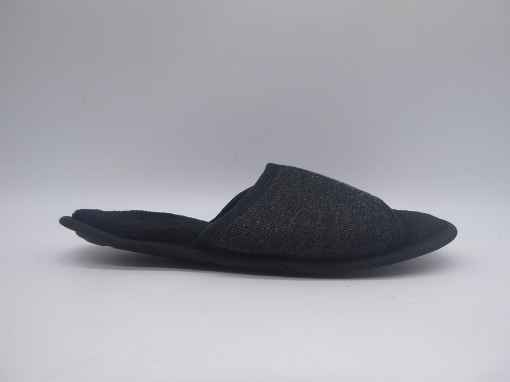 Gold Toe Black Gray Slide Slippers Medium Men's Size 8-9 US