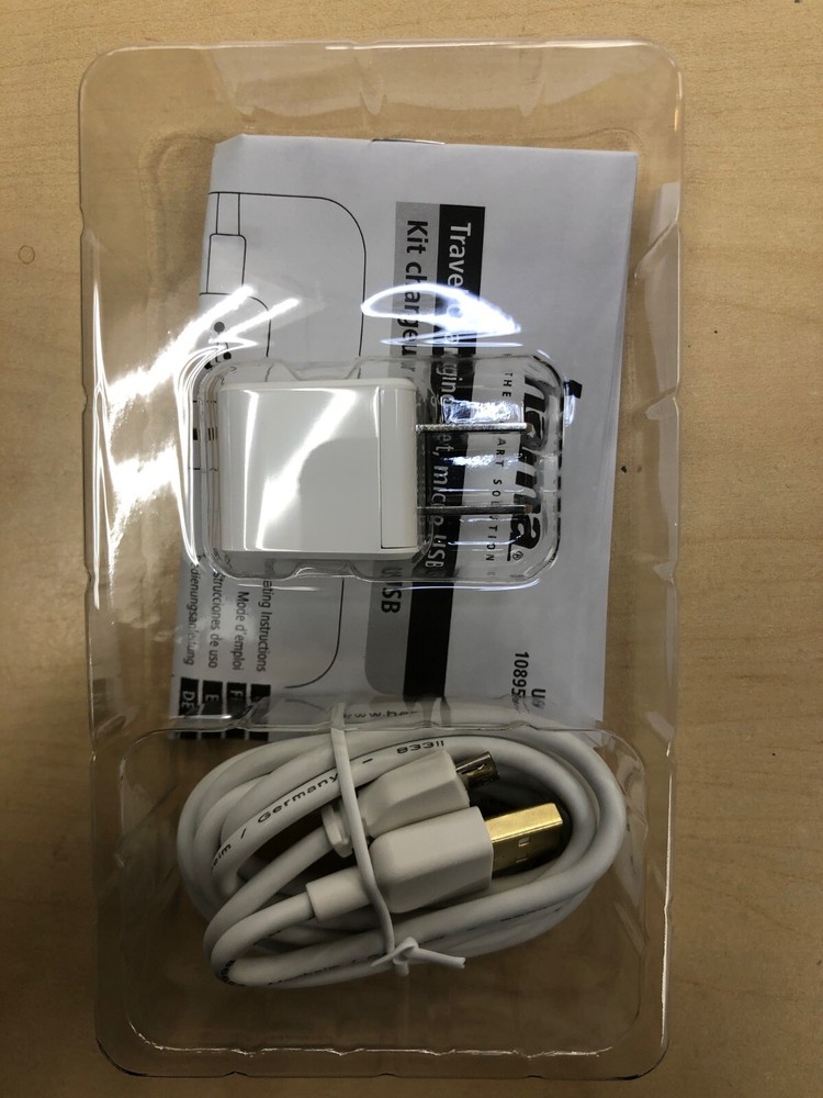 2X OEM HAMA 2.4 Amp Wall Home Charger Cube & 6FT Micro USB Cable Combo