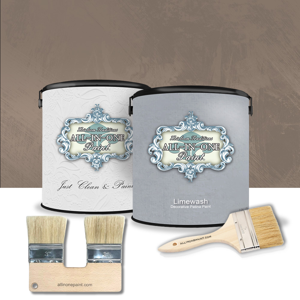 ALL-IN-ONE Paint Limewash Gallon Kit - Seadrift