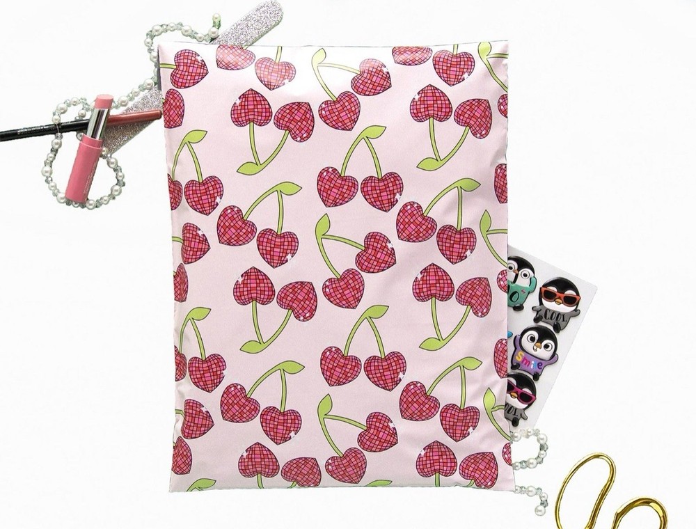 (20) 10x13 Disco Cherry Poly Mailers