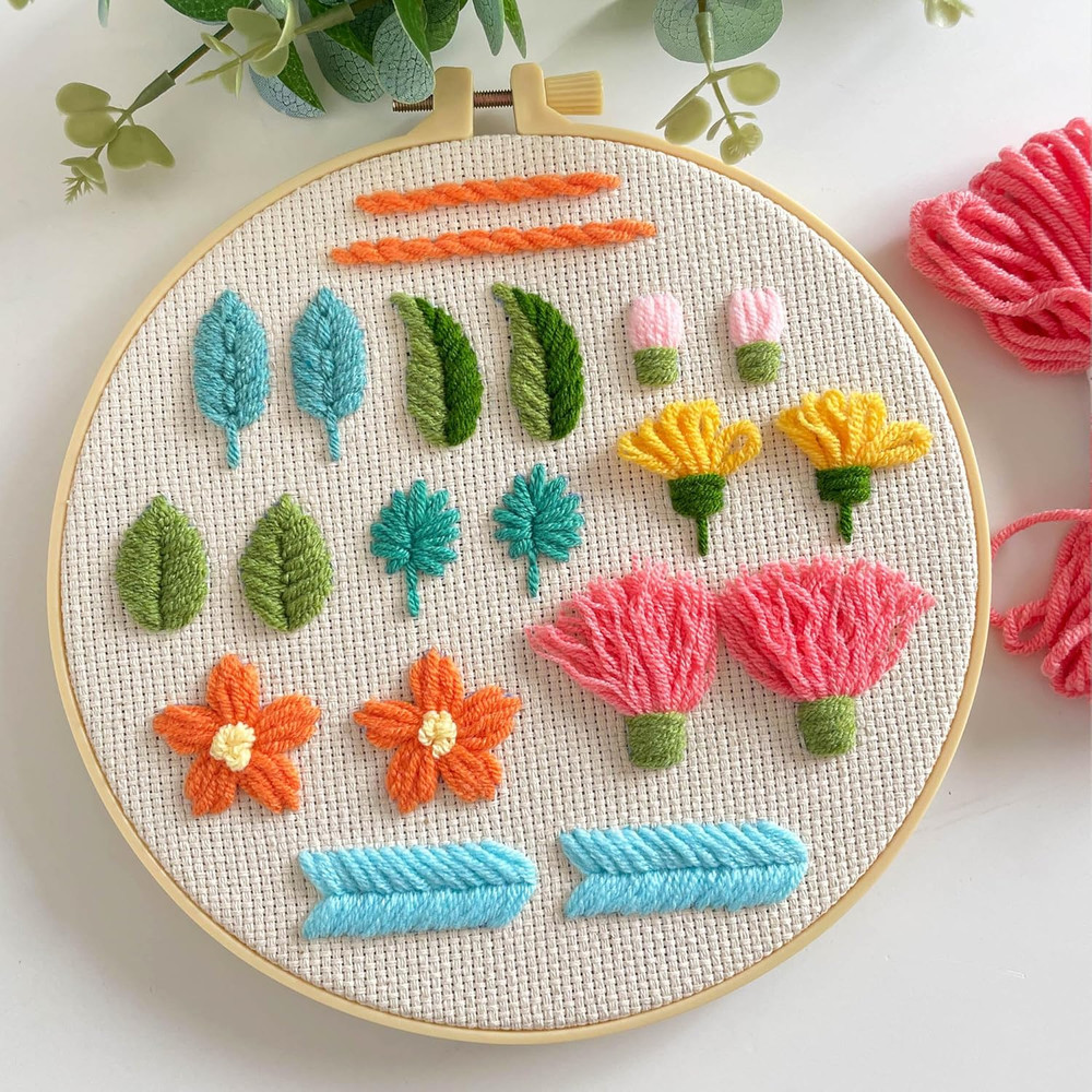 Punch Nedle Kit,Punch Needle Kits Adults Beginner,Learn Various Needlework Techn