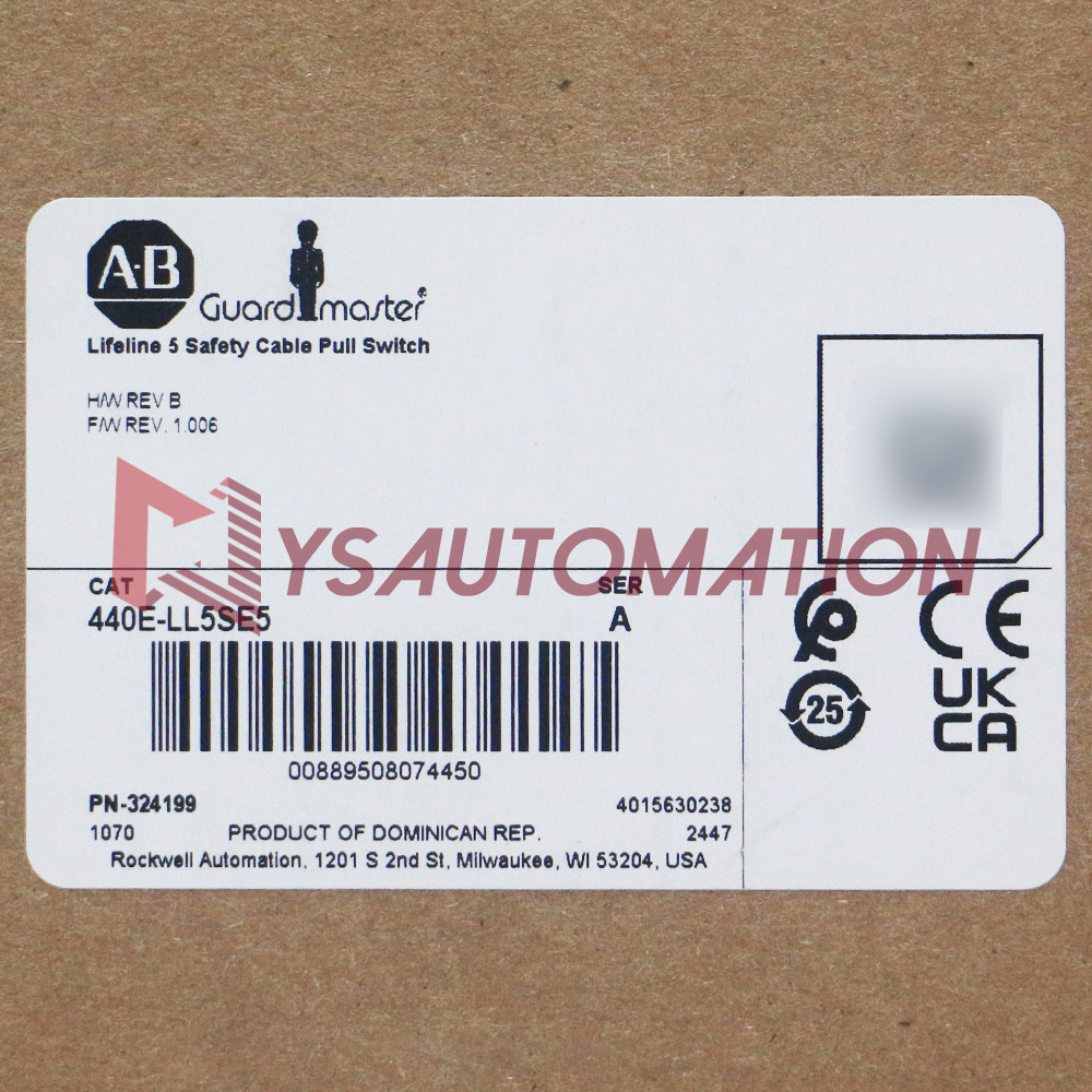 YG Allen Bradley 440E-LL5SE5 Ser.A Lifeline 5 Safety Cable Pull Switch PNP OSSD