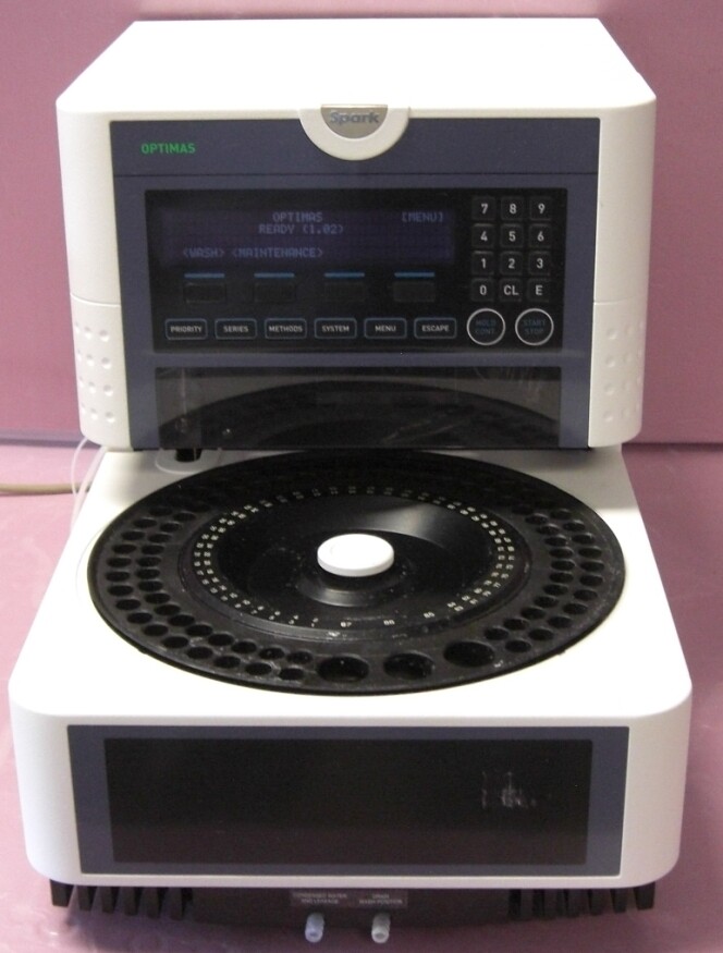 SPARK OPTIMAS, 820, HPLC AUTO SAMPLER MODEL 820, DATE 2011-12-06