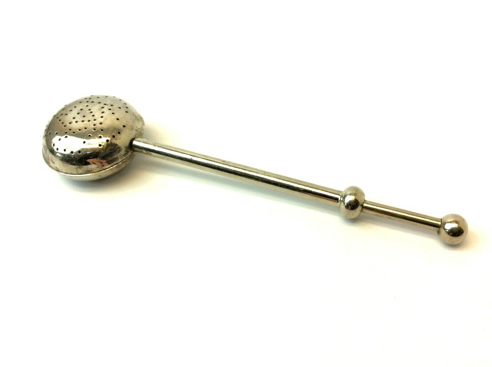 Antique Old Spring Action Tea Seeper Spoon Infuser Steeper Kitchenware