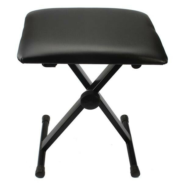 New Glarry Adjustable Folding Piano Bench Stool Seat Black
