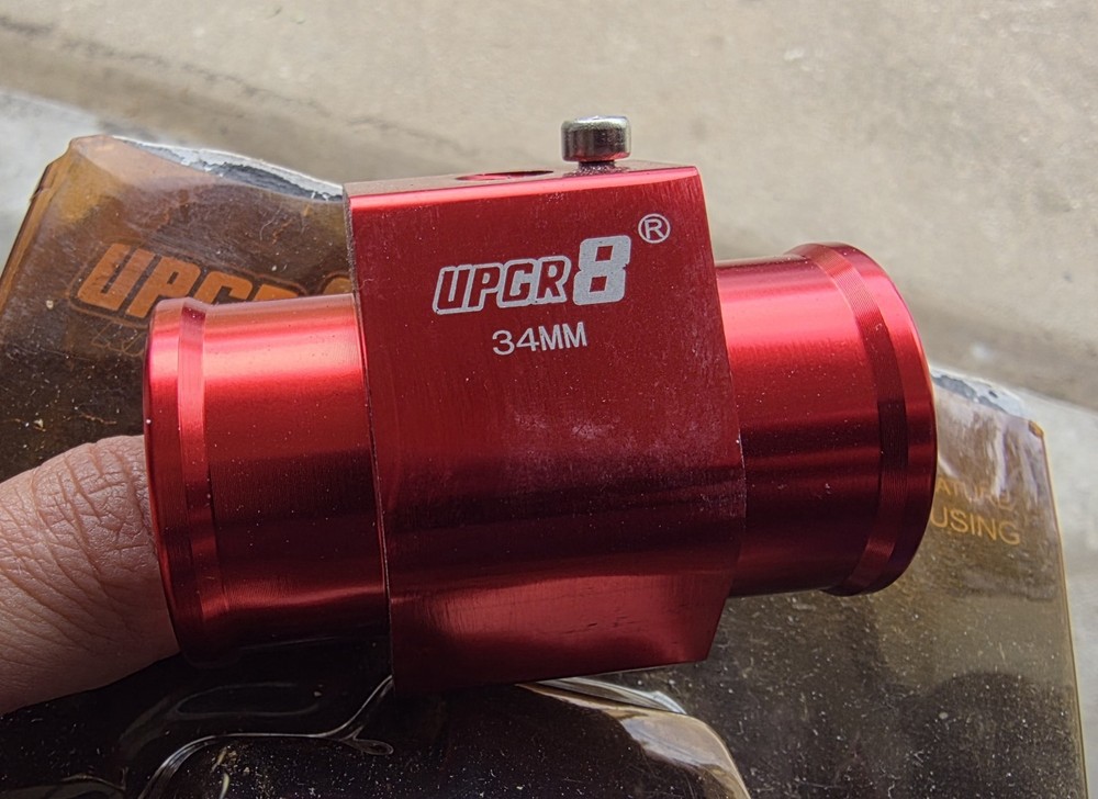 Universal Water Temp Joint Pipe Water Temp Temperature Joint Pipe 34mm Red