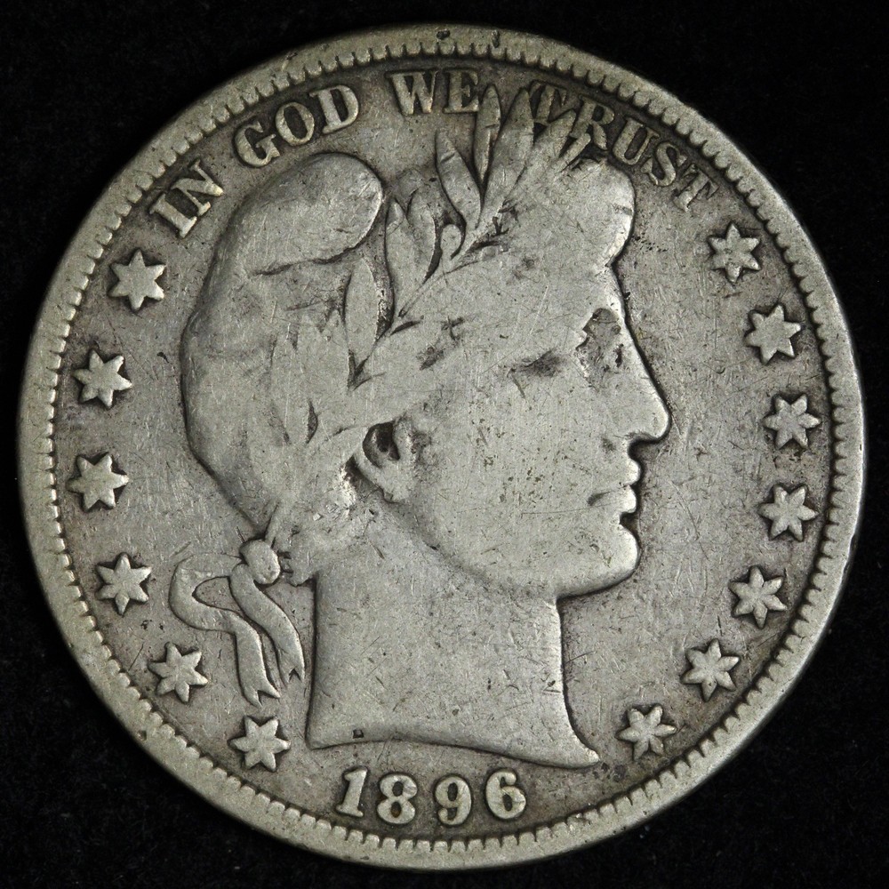 1896 Barber Silver Half Dollar FINE E374 OWMY