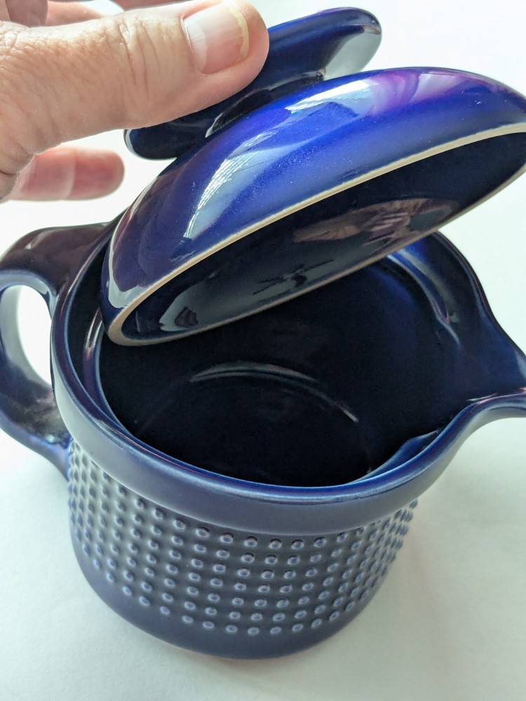 Rosenthal Studio Line Cobalt Blue Lidded Creamer Raised Dots Germany