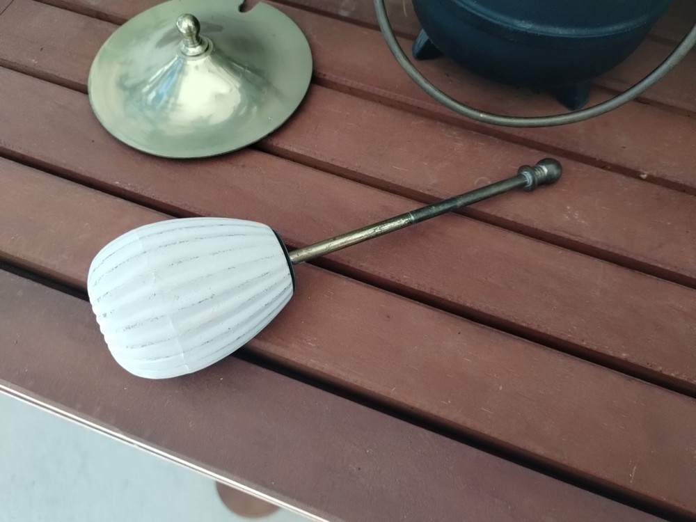 Vintage Cast Iron & Brass Smudge Pot Complete (Fire starter Cauldron)