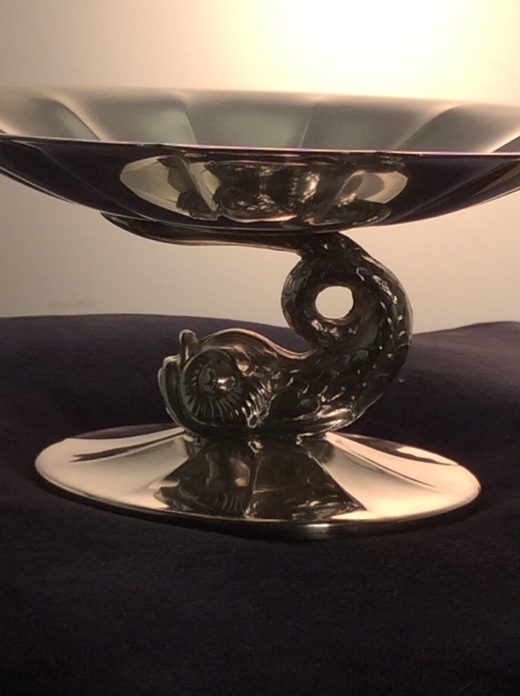 vintage silver plate candy dish BY "Pairpoint"