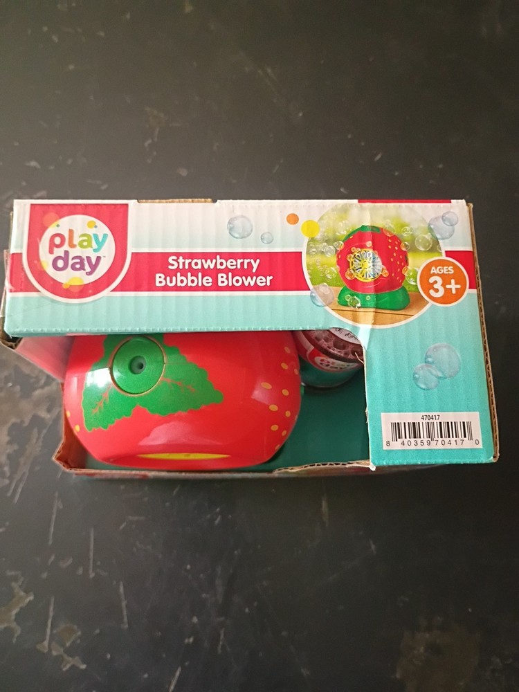 Strawberry Bubble Blower Includes Strawberry Scented Bubble Solution