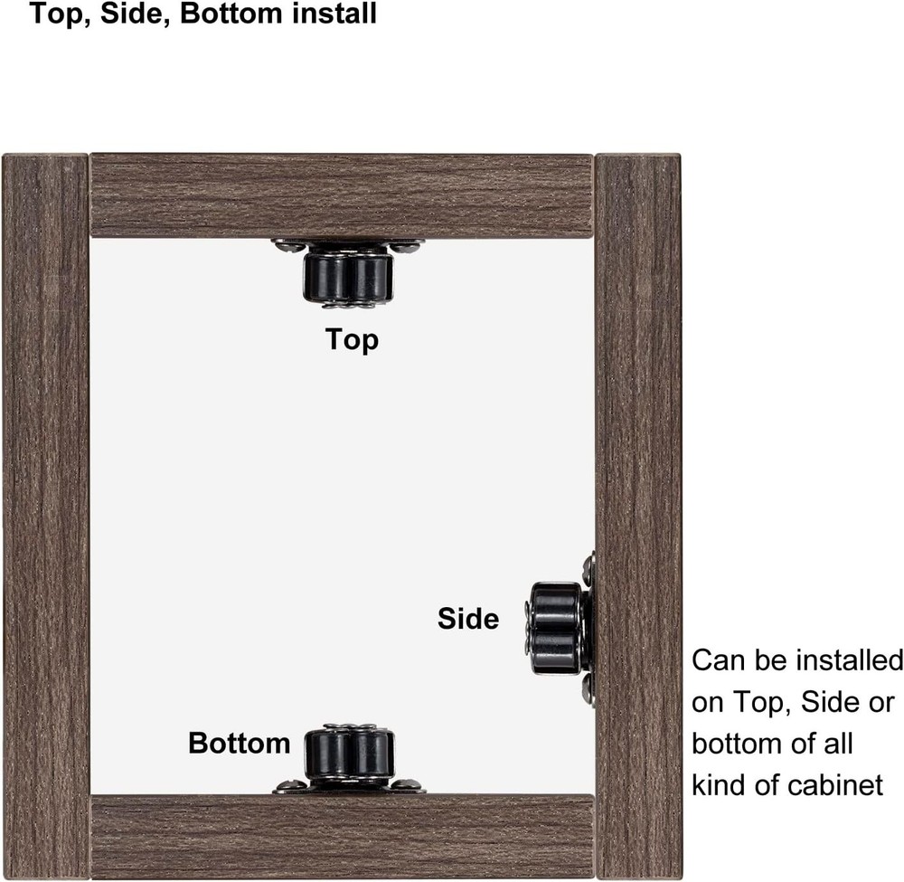 4 PCS Cabinet Latch Double Roller Catch Hardware for Cupboard Closet Kitchen ...