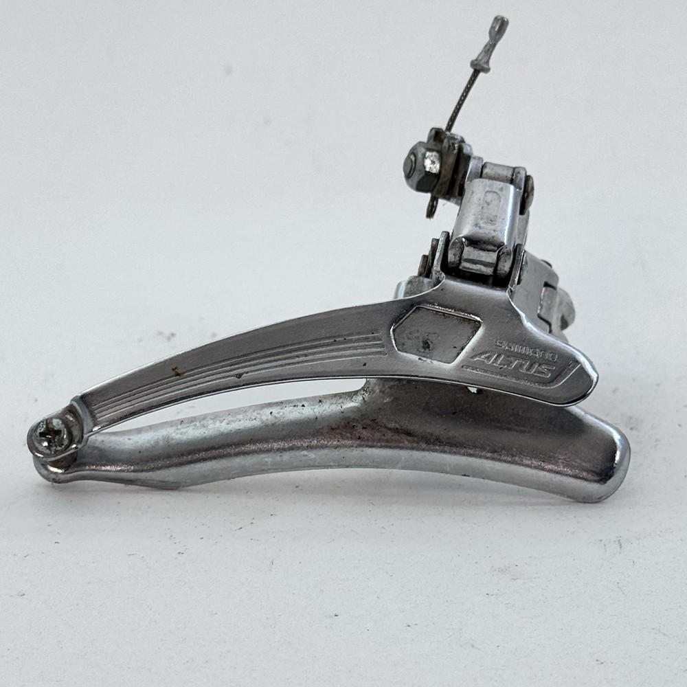 Vintage Shimano Altus Front Derailleur Clamp On Bottom Pull Double Silver A74