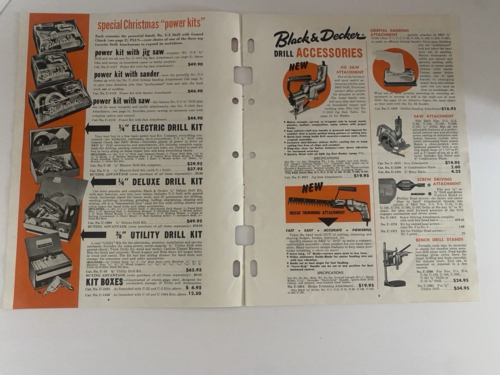 Vintage Black & Decker Portable Electric Tools Catalog