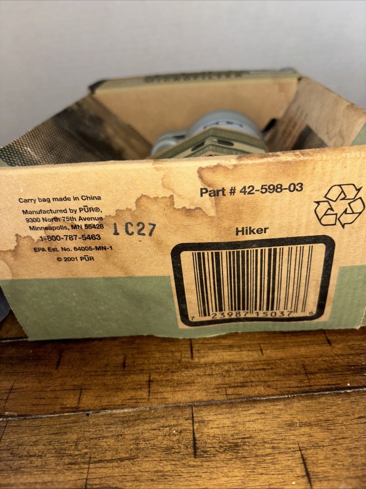 NEW PUR Hiker Microfilter Water Filter Performance Level 2 + Extra Filter Read