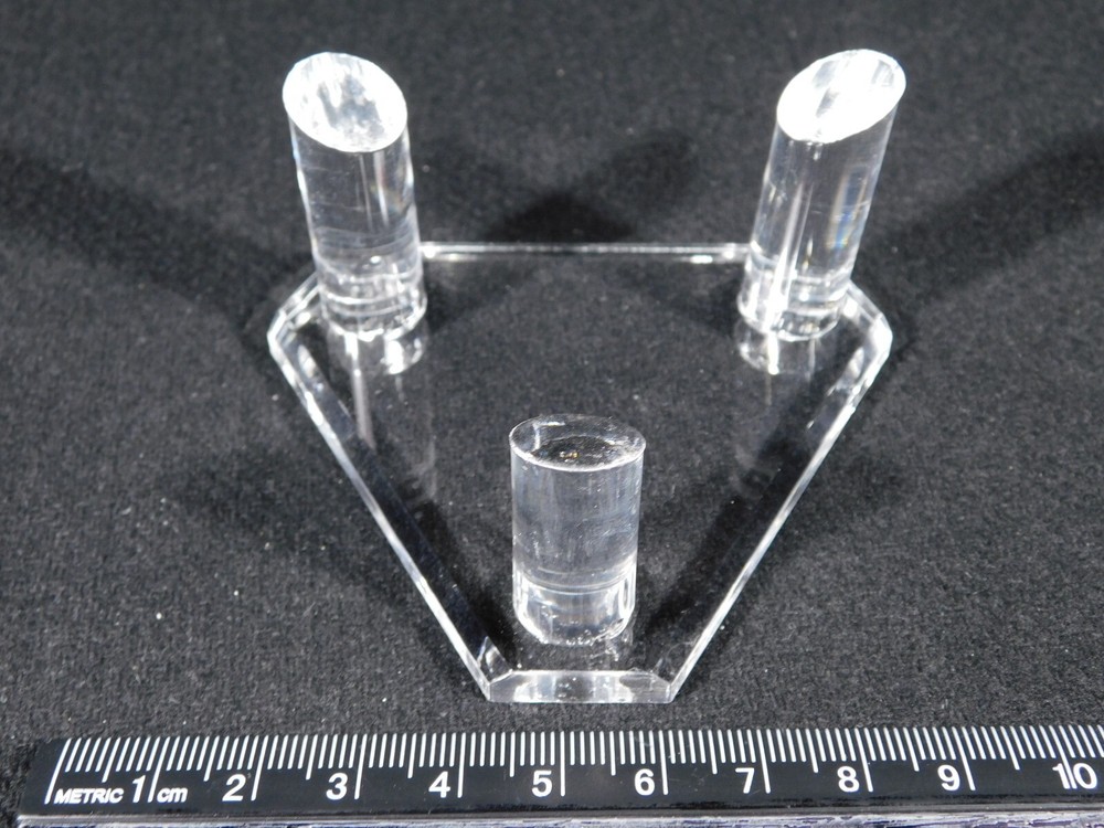 Heavy Duty THREE Post SPHERE Display Stand LARGE Size Clear Acrylic