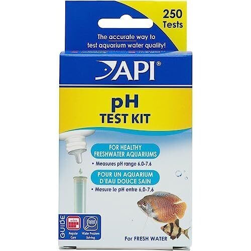 API PH TEST KIT 250-Test Freshwater Aquarium Water pH Test Kit, 4 Piece Set