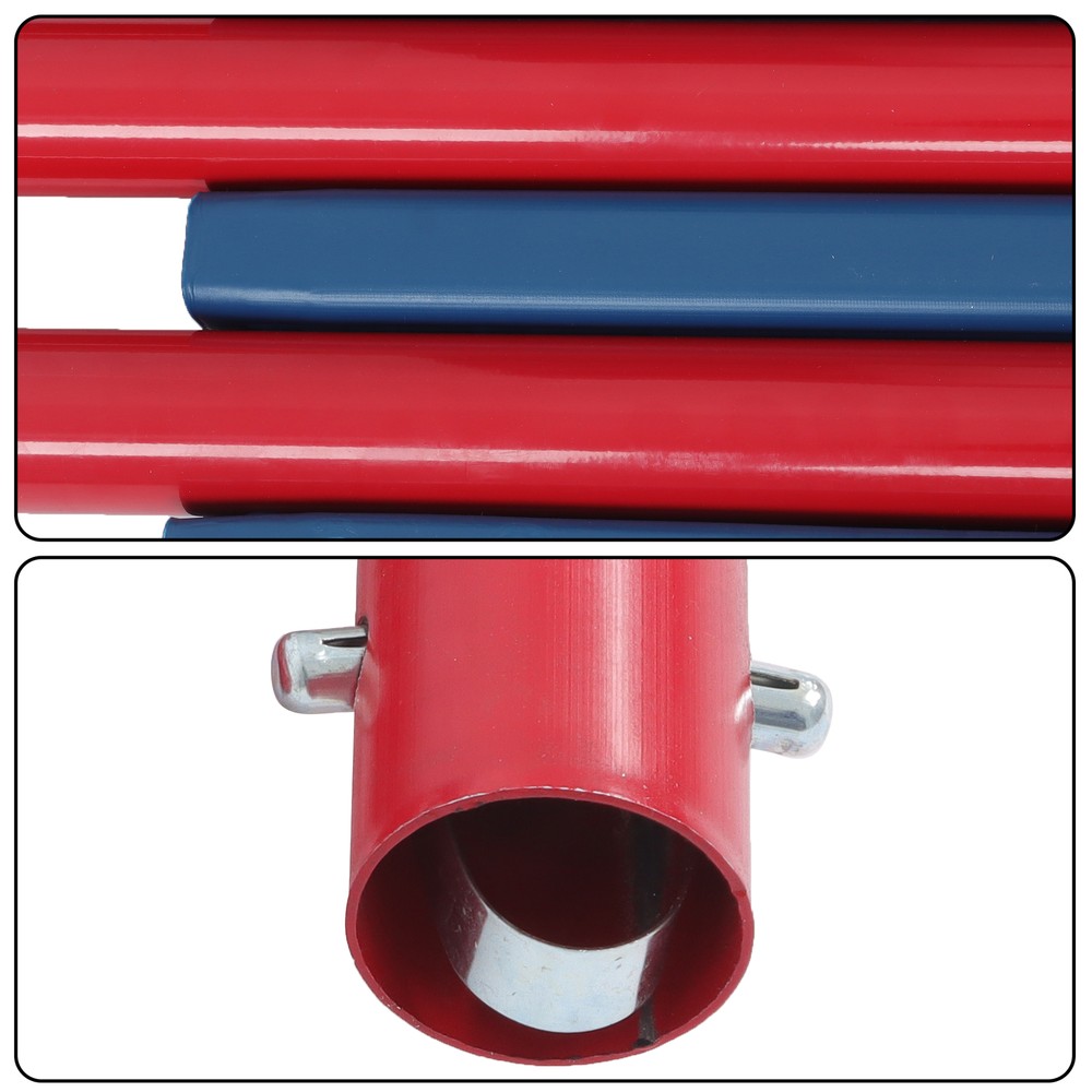 48 X 8 " Concrete Bull Float With 4 Rods For Storage Box Large Red