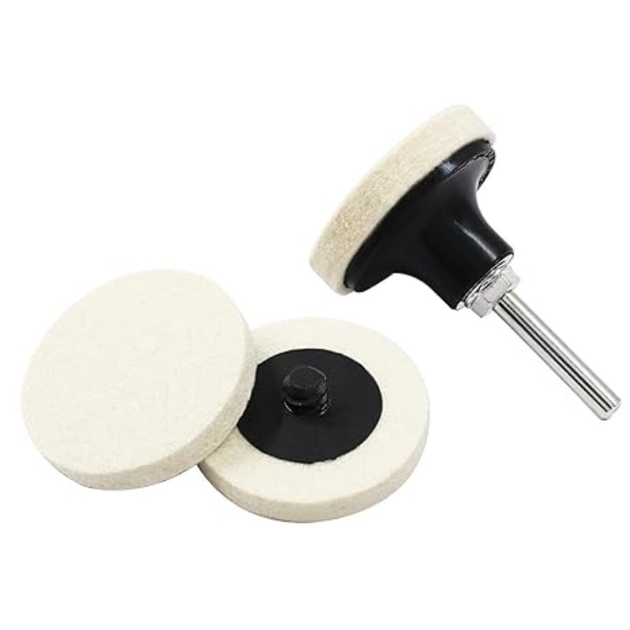 2 Inch Compressed Wool Polishing Buffing Pads, 10 Pcs Wool Buffing Pad with 2" D