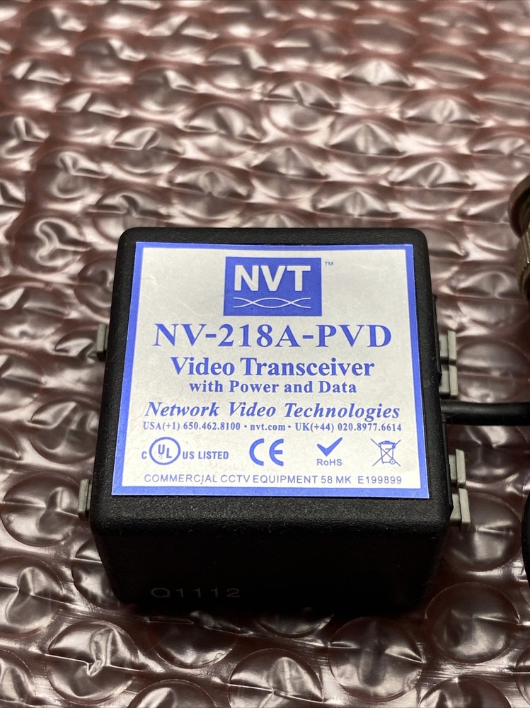 Network Video Technologies NVT NV-218A-PVD Video Transceiver With Power And Data