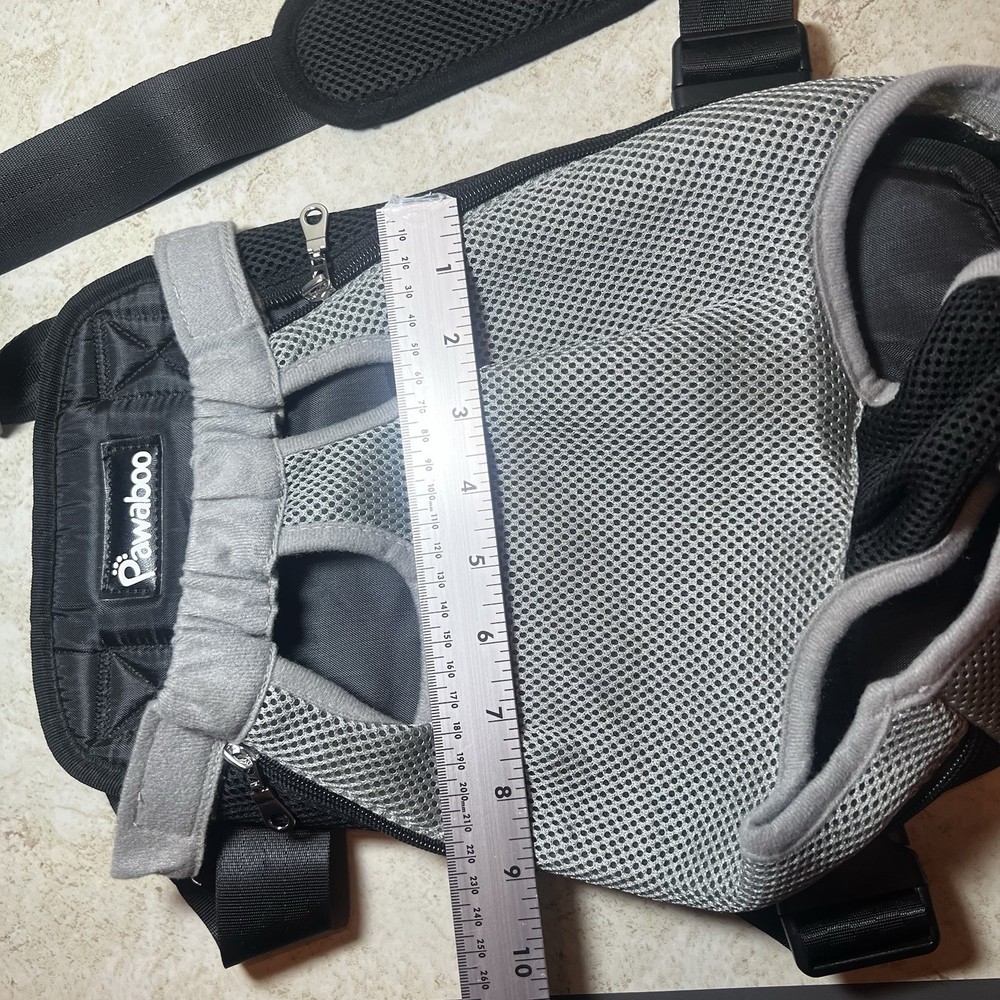Pawaboo Pet Carrier Backpack Adjustable Front Cat Dog Size Medium Gray EUC