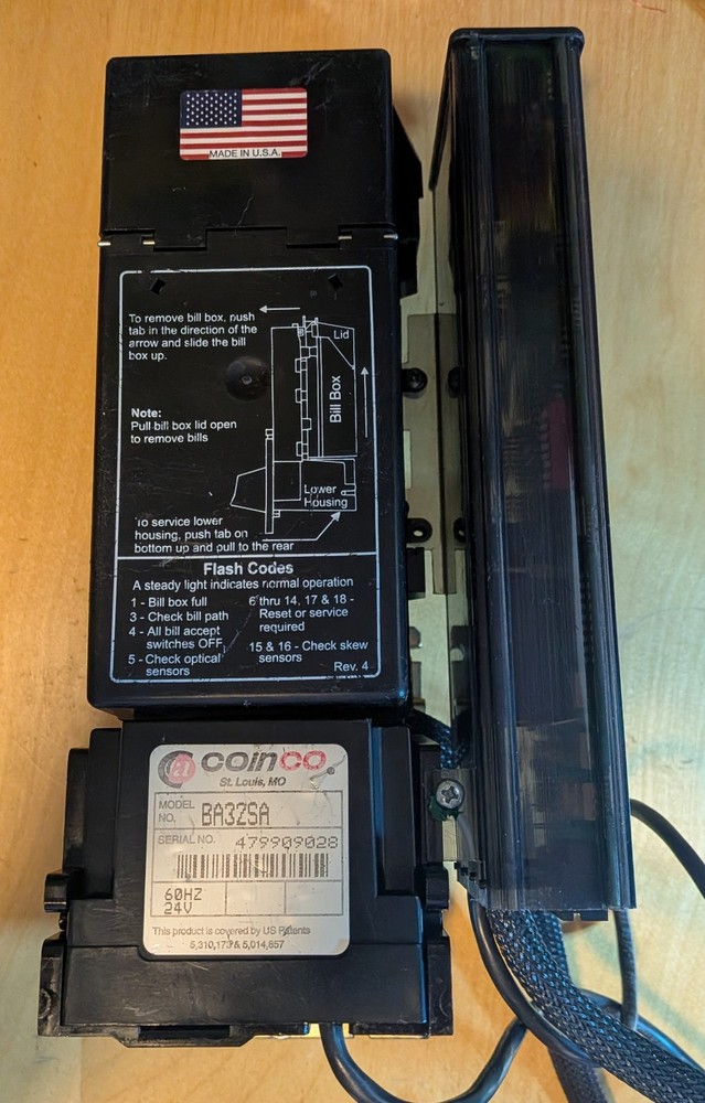 Coinco BA32SA 24V MDB Dollar Bill Acceptor / Validator **Refurbished**