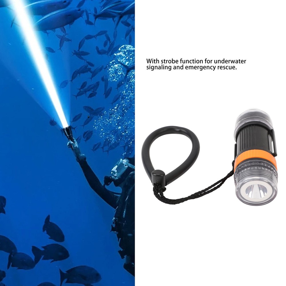 Waterproof Dive Strobe Flashlight High Brightness LED For Underwater Advent DGPM
