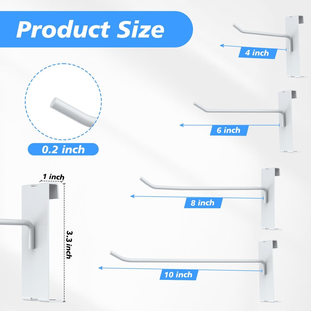 50 Pieces Gridwall Hooks Gridwall Panel Hooks Metal Gridwall Hanging Hangers ...
