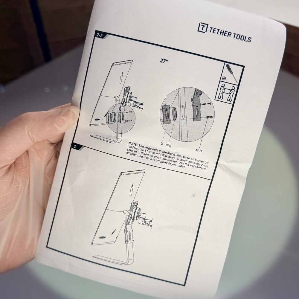 Tether Tools iMac VESA Mount Adapter 21.5" 27" Apple Bracket Kit