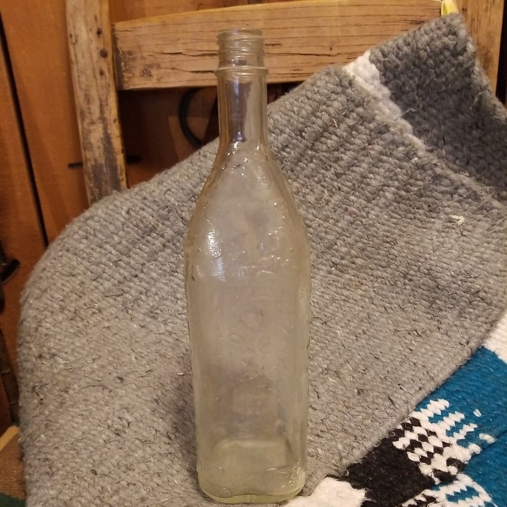 Old Clear  Bottle 12" Tall