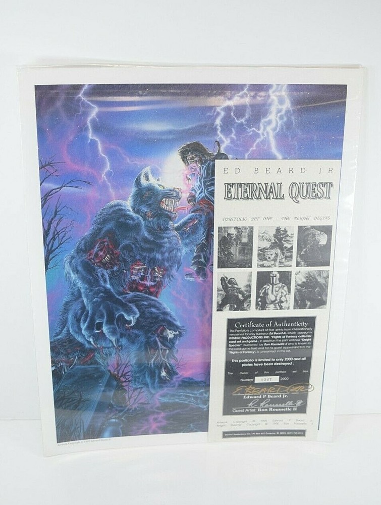 Ed Beard Jr. Eternal Quest -Portfolio Set One Prints #347/2000 - Sealed - Mint