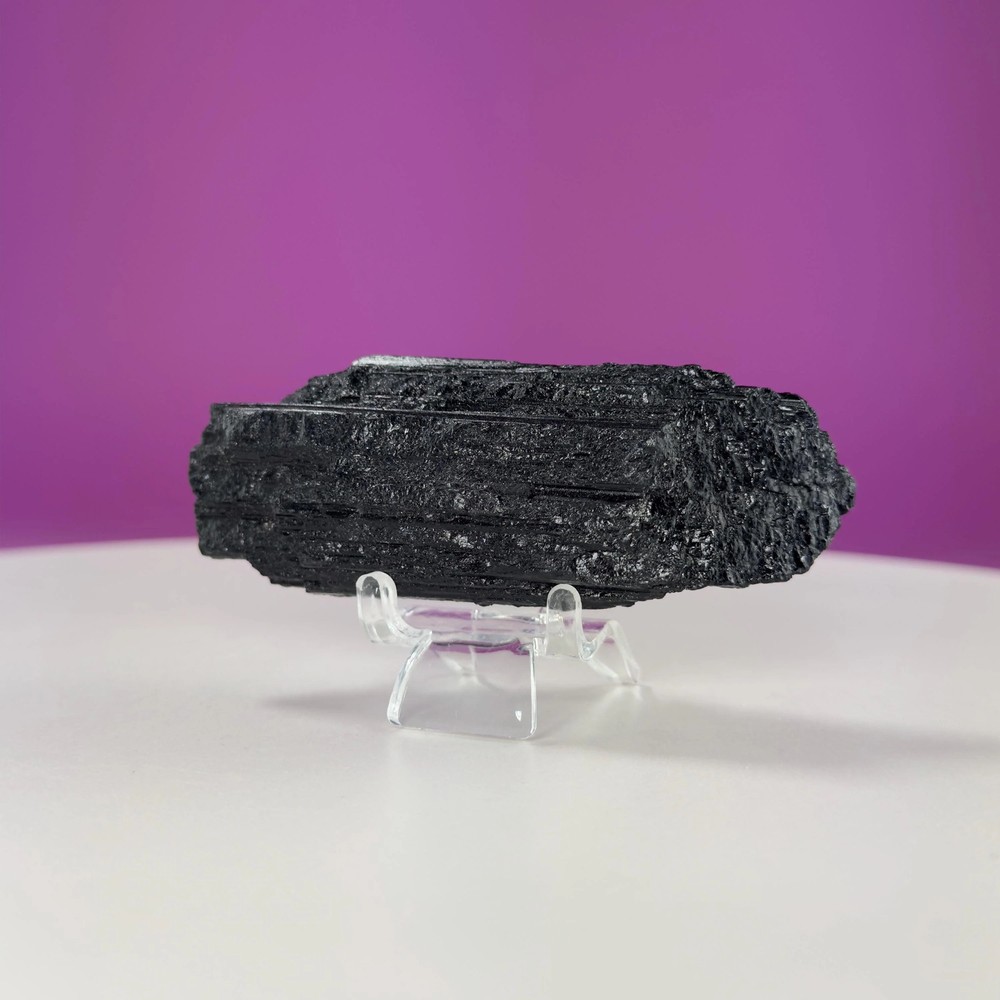 Black Tourmaline Specimen (Includes Acrylic Stand)
