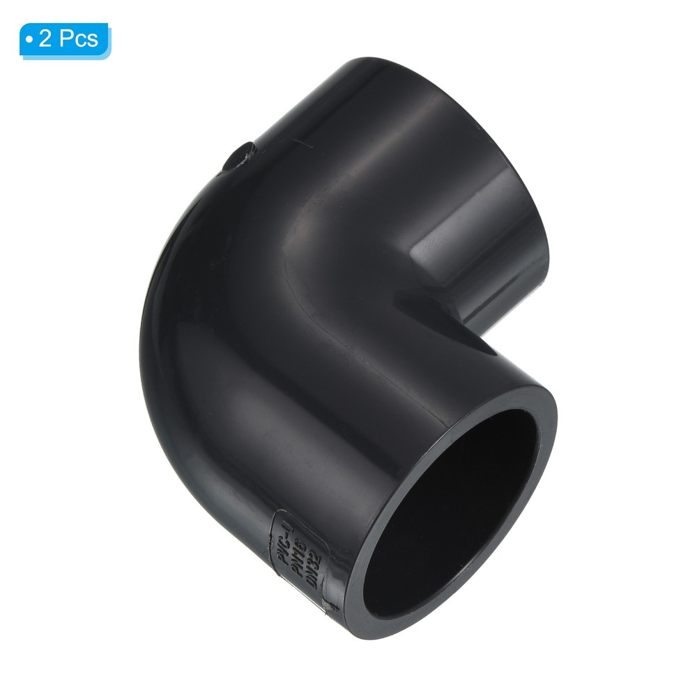 2Pcs UPVC Pipe Fitting Elbow 40mm Socket 90 Degree Adapter Connector Gray