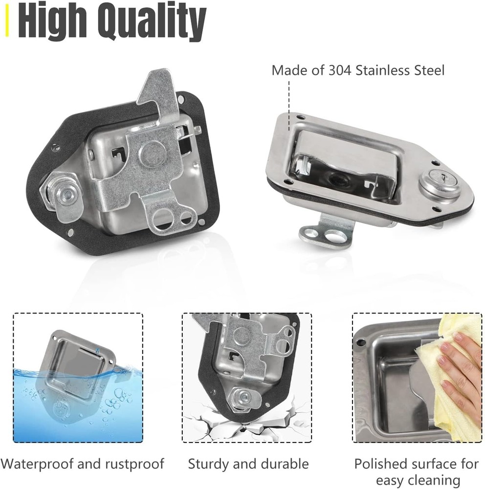 YESHMA 2Pcs Truck Tool Box Latch Toolbox Paddle Lock Replacement Handle...