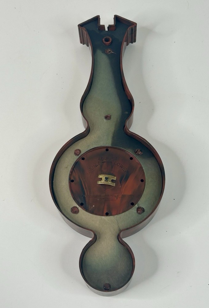 Springfield Instruments Co N.J. Vintage Tortoise Shell Barometer Thermometer 12”