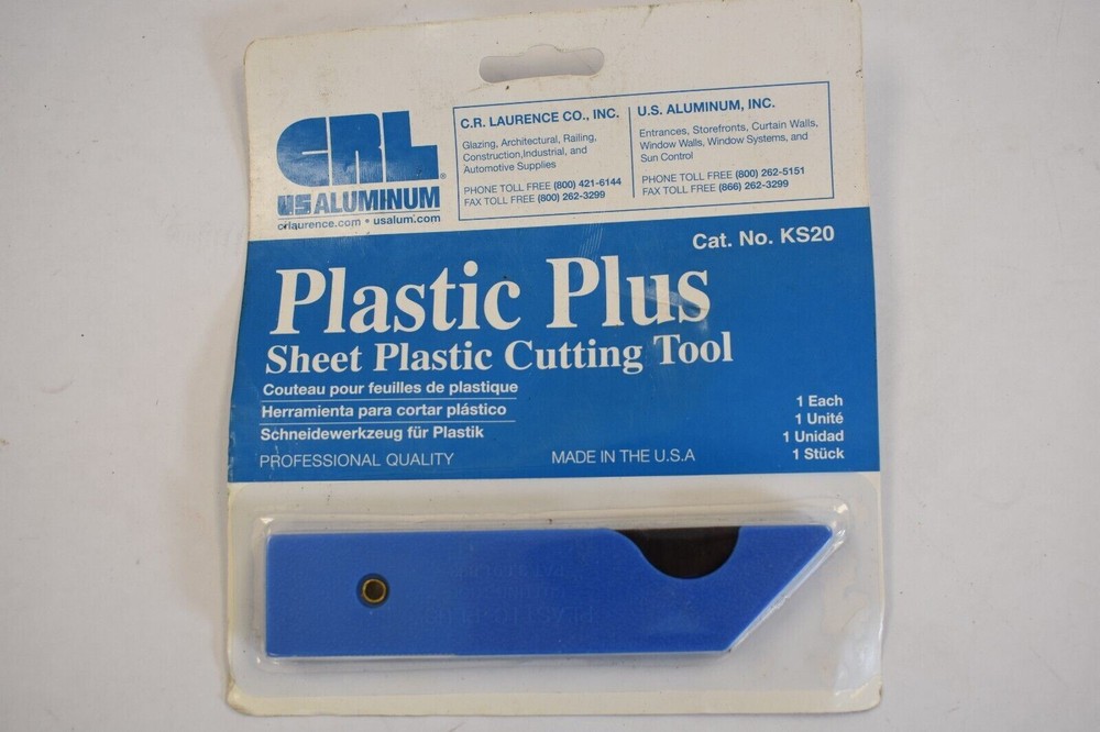 CRL US Aluminum KS20 Plastic Plus Sheet Cutting Tool Professional Quality Blue
