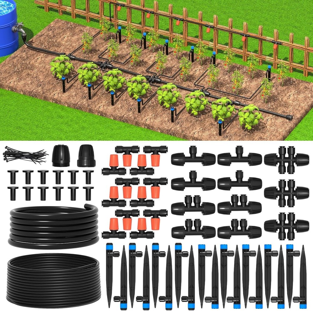 Greenhouse Micro Drip Irrigation Kit - 226ft Automatic Watering System