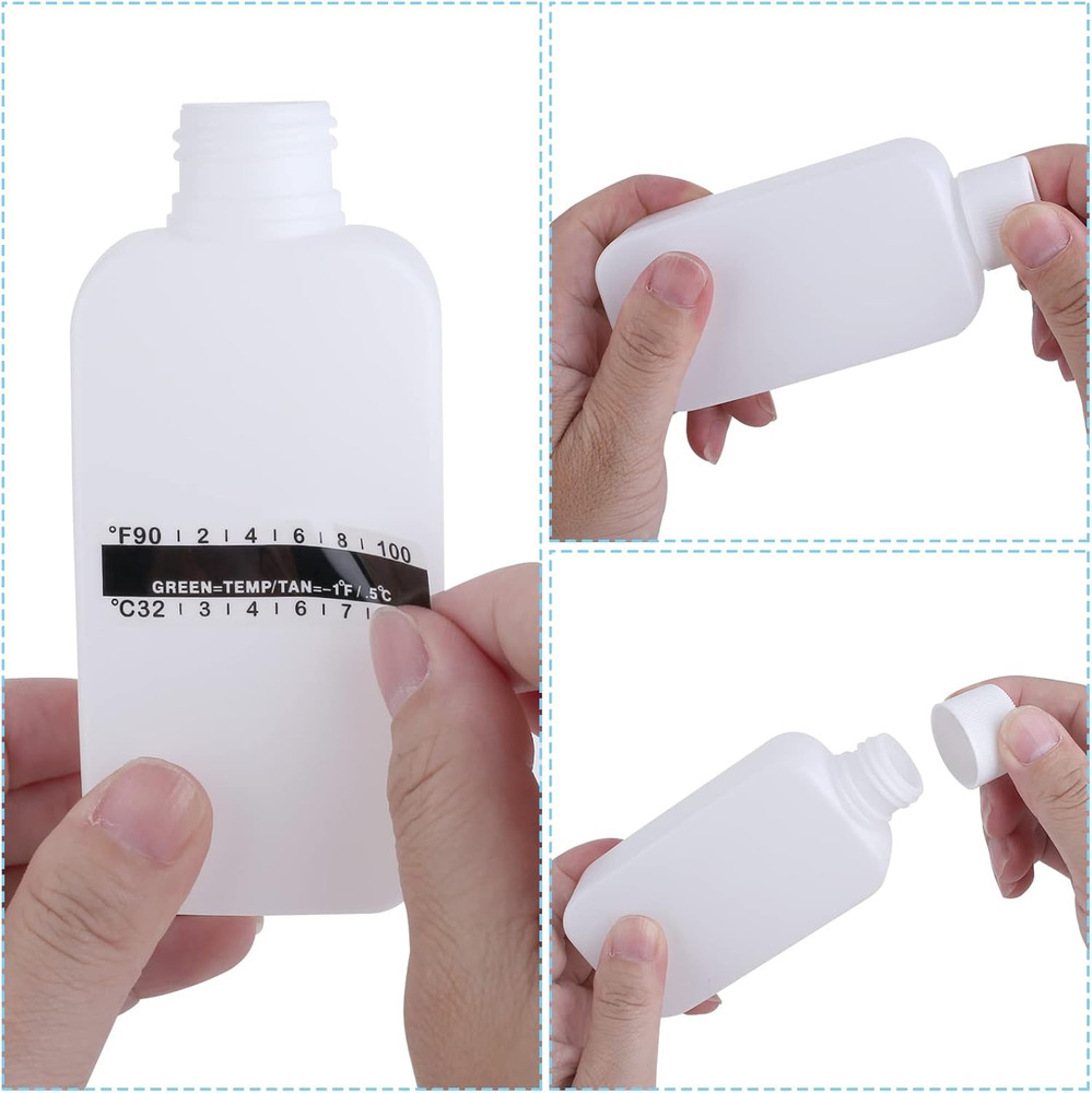 12 Pcs Urine Test Complete Kit, Include 2 Urine Test Bottles 10 Temperature Test