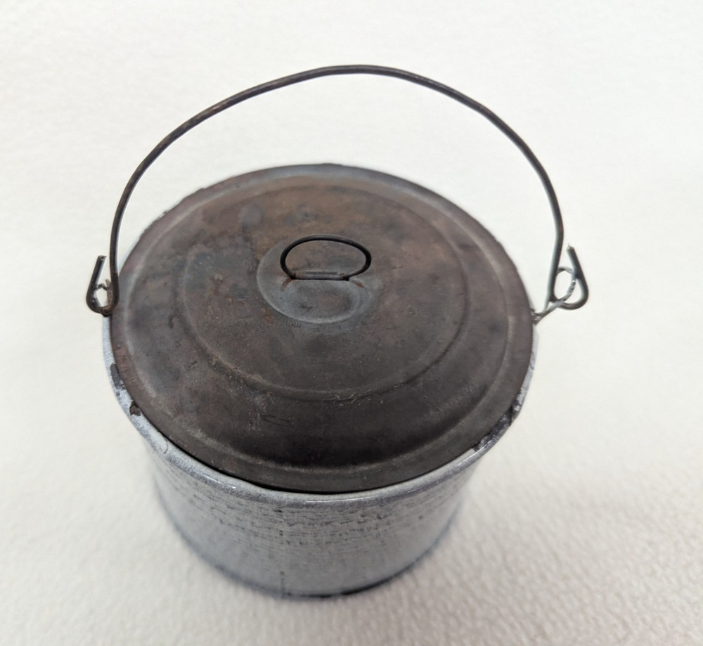 Vintage Tiny Berry Bucket Enamelware Pail SWEET